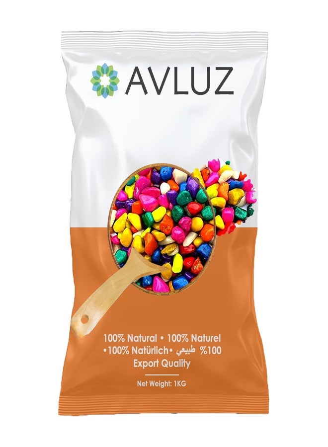 AVLUZ أحجار زينة لامعة متعددة الألوان لأحواض السمك من AVLUZ، 500 غرام | (1.5-2) سم - Image 2